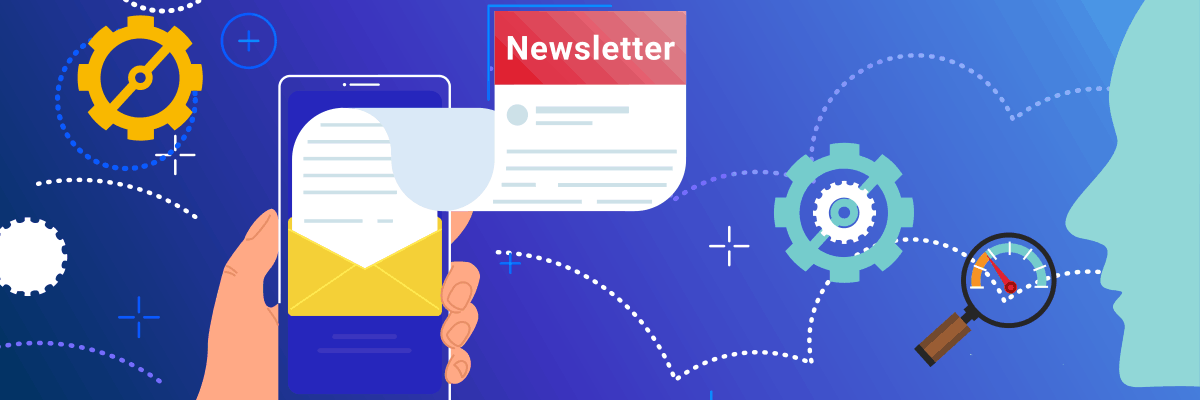 newsletter coming out of a phone