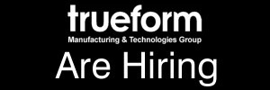 Trueform logo and text of Are Hiring