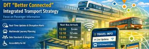 multiple modes of transport with information screens